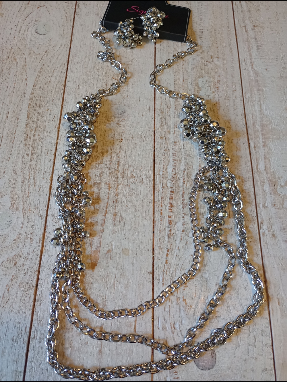 Vintage Zi-Silver Multi-Chain Necklace